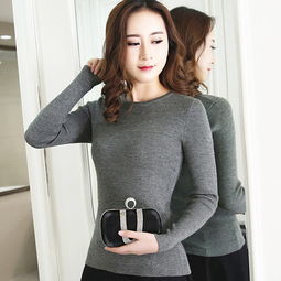 香花 純色針織打底衫