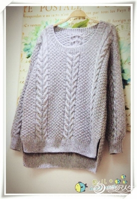 粗針織簡潔復古麻花前.-編織人生移動門戶